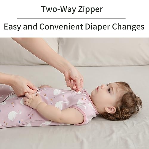 Image of insular Wearable Blanket 2 Pack Cotton Baby Sleep Sack with 2-Way Zipper for Boys Girls Unisex