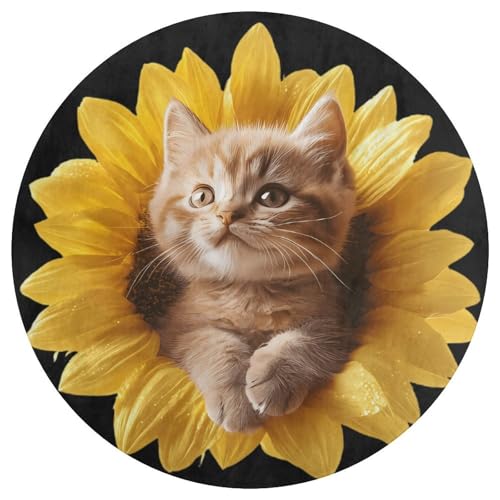 Tapete de terciopelo acogedor de girasol para decorar tu dormitorio 5