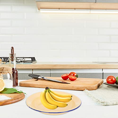 Yarnow 4 Pack Enamelware Dinner Plates, 6 Inch Enamel Plates, Retro Round Shallow Plates For Indoor Outdoor Kitchen Restaurant Bbq Picnic Camping (Yellow) #TOP5