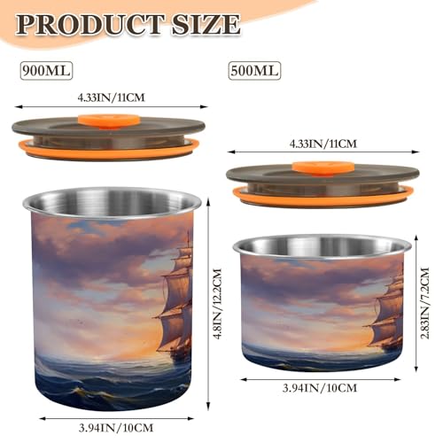 Envase hermético de acero inoxidable para café 30oz miniatura 2