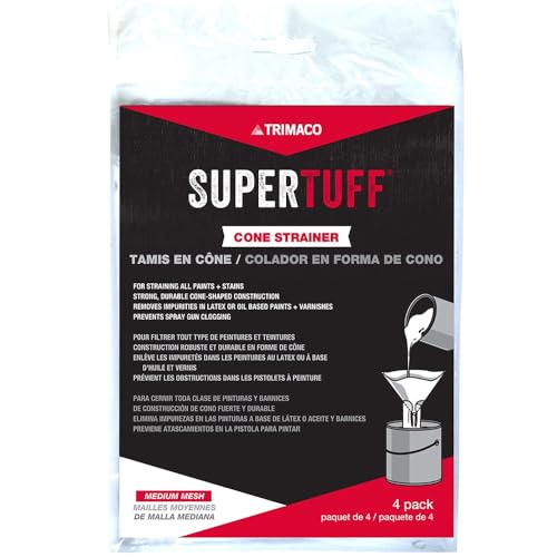 Trimaco SuperTuff Cone Strainer Medium Mesh 4-Pack
