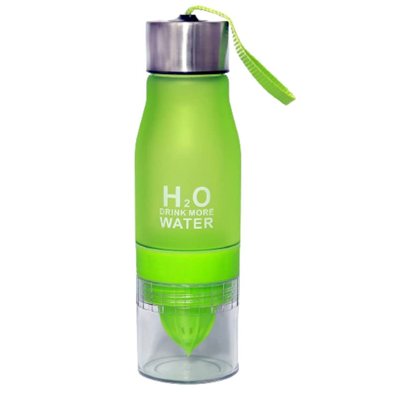 Techking 650ML H2O Drink More Water Bottle Fruit Juicer Infuser Portable Shaker Dieting Detox Bottle for Sports & Fitness