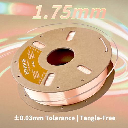 Image of ERYONE Silk PLA Filament for 3D Printer 1.75mm + /- 0.03mm, Shiny Filament 1kg (2.1lbs) /Spool, Apricot
