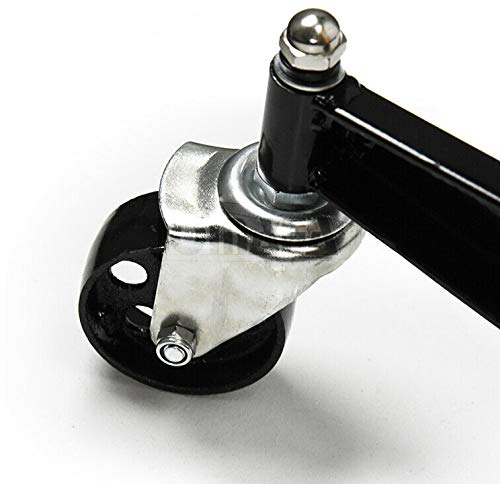 Gato de transmisión hidráulico móvil | Gato de foso para levantar motor y tranmision | 4 Ruedas | con Pedal | hasta 500 kg