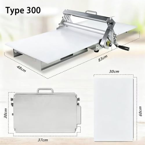 Laminadora de masa manual ajustable tipo 300 para panaderías 8