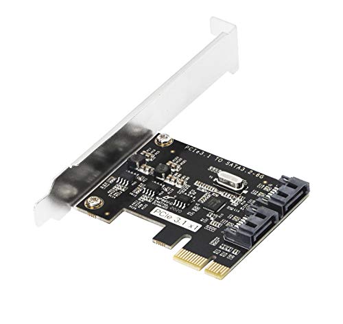 CERRXIAN - Tarjeta controladora PCI Express SATA 3, 2 puertos PCIe 3.1 a SATA 3.0, 6 GB, tarjeta de expansi�n de disco duro, SSD