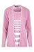 Be Jealous Women's Knitted Jumper Open Front Inserted Twin Stripes Cardigan Top