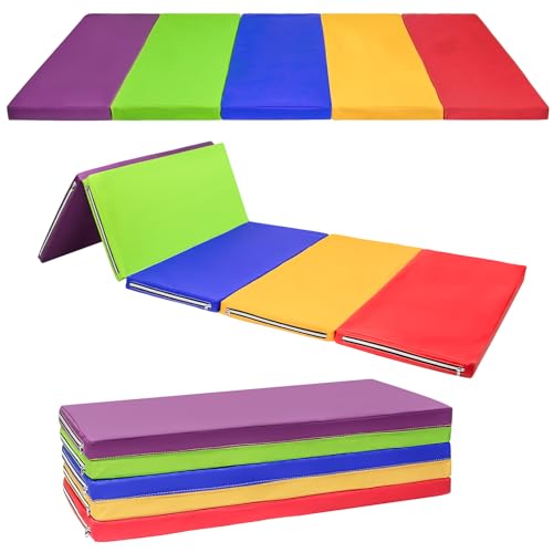 TWOCORN Gymnastics Mat - Foldable Kids Tumbling Mat, Extra Thick High-Density Tear-Resistant, Suitable for Tumbling, Gymnastics, and Stretching