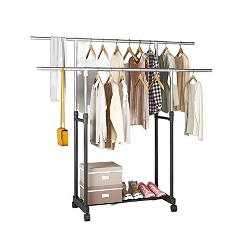 Porte-vêtements double tige réglable pour optimiser l'espace - 3