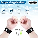 Glamza Anti-Sickness Travel Bands - Acupressure Wristbands for Motion Sickness and Nausea Relief (X2 Pairs (Black)) - Image 4