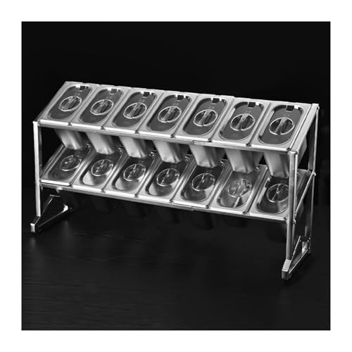 Scaffale espandibile a 2/3 ripiani, dispenser commerciale per condimenti per salse, insalate e marmellate, dispensa da cucina Sto Solut (80 x 19 x 44 cm)