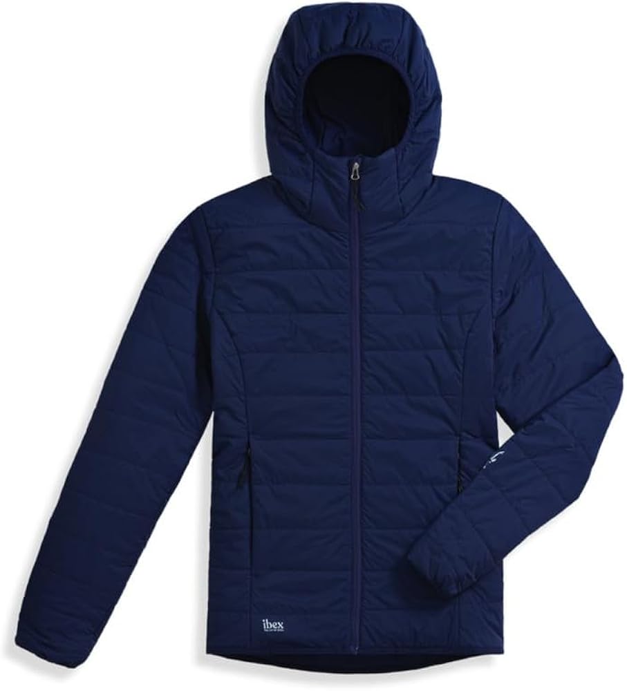 IBEX Women's Merino Wool Aire Lightweight Hoodie, Midnight Navy