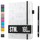 Dotted Journal by Scribbles That Matter - Create Your Own Unique Life Organizer - No Bleed A5 Hardcover Dotted Notebook - Inner Pocket - Fountain Pens Friendly Paper - Iconic Version - White