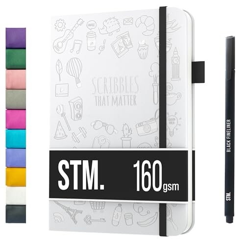 Bullet Dotted Journal Dot Grid Notebook | A5 Daily Journaling Notebooks for Personal Writing, Work, Women | 160gsm Thick Paper, Hard cover, Lay Flat Binding | 5x7 Journals Cuaderno Libretas de apuntes