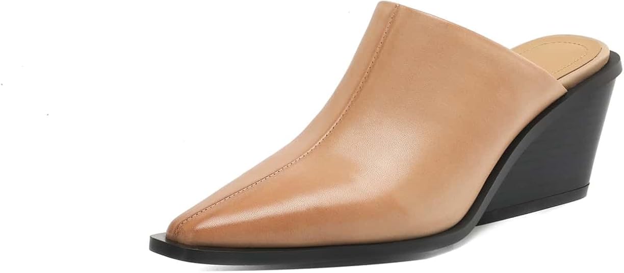 TinaCus Women's Vintage Square Toe Pumps - Genuine & Suede Leather Buckle Belt Low Chunky Heel Shoes (Handmade) - View #5