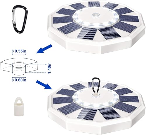 Lampe solaire pour mât de drapeau éclairage permanent automatique nuit - 4
