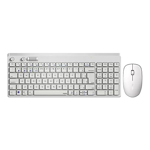 Combo Rapoo Teclado e Mouse sem Fio Bluetooth 2.4Ghz White 5 Anos de Garantia - RA004