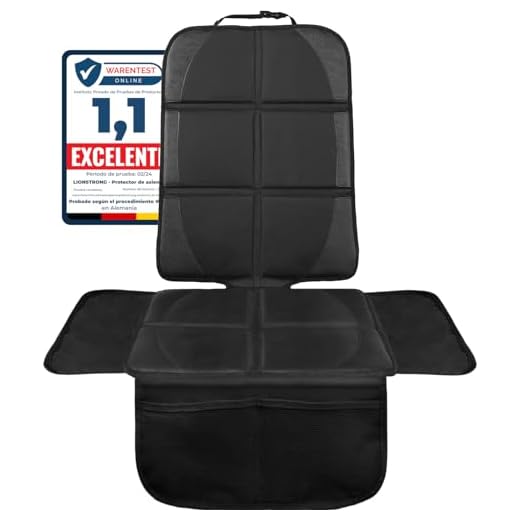 LIONSTRONG - Protector seguro para asiento infantil - Protege tu coche - Fundas para sillas de coche - ISOFIX (negro)