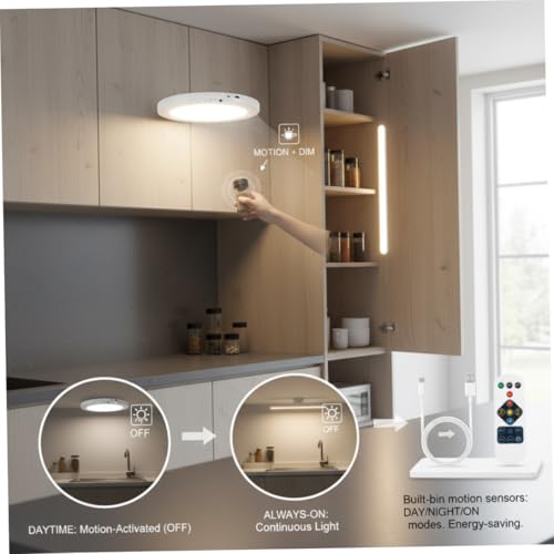 Plafonniers magnétiques rechargeables 4000mAh avec télécommande et capteur