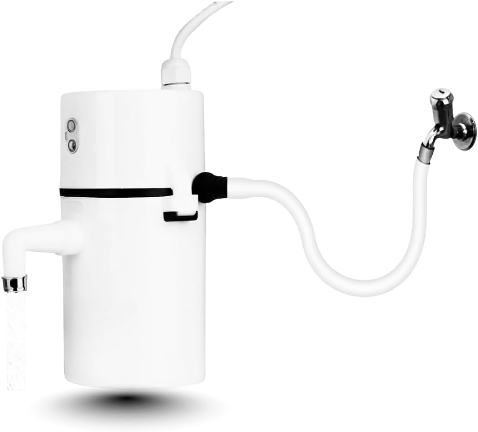 Drumstone (๐๐ฉ๐๐๐ข๐๐ฅ ๐๐ ๐๐๐๐ซ๐ฌ ๐๐๐ซ๐ซ๐๐ง๐ญ๐ฒ) Instant Water Heater for Kitchen & Bathroom | 1 Litre Mini Geyser with 3-Second Quick Heating | Compact, Portable, Energy-Efficient Hot