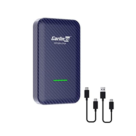 CarlinKit 4.0 Wireless Android Auto und Wireless CarPlay 2 in 1 Adapter,für Autos mit Car Play-Funktion,Plug-and-Play,10-15 Sekunden schnelle Verbindung,Firmware-Versions-Update unterstützen