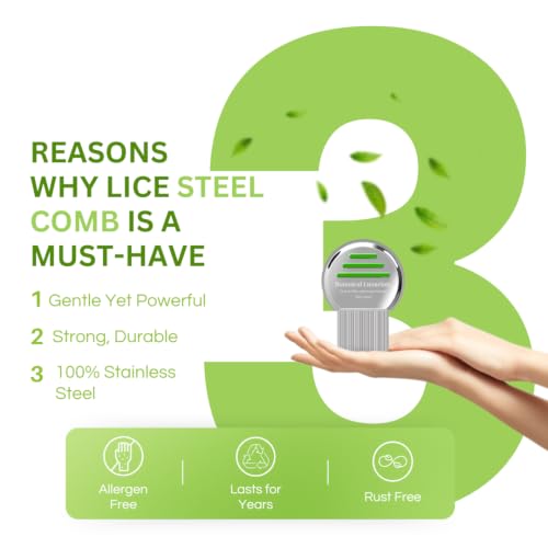Image of Tea Tree Natural Anti Lice and Nits Shampoo 100 ml with Steel Lice and Nit's Removal Comb, Spiral Micro-Grooved Teeth for Kids | women | men
