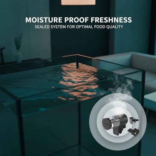 Comedero automático de peces inteligente de 100 ml que dosifica el alimento con precisión de 7 niveles 7