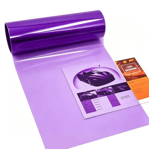 Image of 1797 Car Light Tint Film 12 inchx48 inch Headlight Taillight Vinyl Wrap Purple
