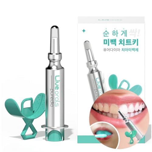 Live Orals PureDia Teeth Whitening Kit - Gel & Mouthpiece Set, Hydrogen Peroxide, Dentist Formulated for Sensitive Teeth, 28 Treatments.