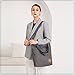 Imagen de JANSBEN Bolso bandolera de lona Bolso bandolera para mujer de gran tamaño y diseño de bolsillo multifunción para trabajo escolar