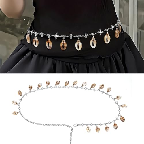 Waist Chain Belt With Handpicked Seashells Adjustable Belly Chain Body Jewelry For Women Dresses And Pants Seashells Waist Belt2
