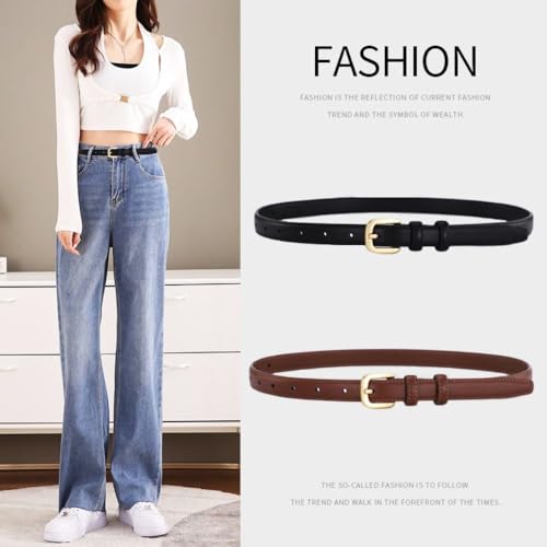 Jeans Belt Sweet Versatile Luxury Design Waist Strap Women Casual Pin Buckle Waistband(coffee)2