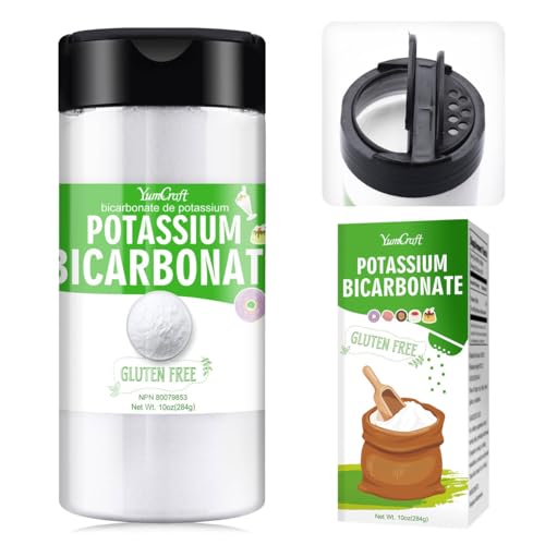 10oz Potassium Bicarbonate - 100% Pure Potassium Bicarbonate Powder for Plants Cakes Winemaking Leavening Food Grade Natural Baking Soda Leavening Agent for Baking Snacks Cookies