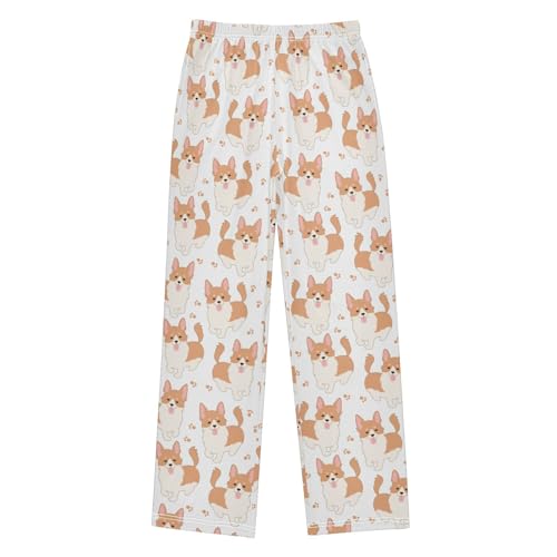 Boys' Pants Cute Welsh Corgi Dog Long Bottoms Jogger Pants Elastic Waist Trousers with Pockets S-XL