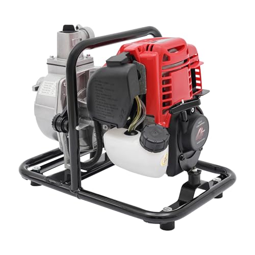 Pompe à eau essence 4 temps, portable avec filtre, 1,5 CV, eaux usées, bassin, jardin, submersible