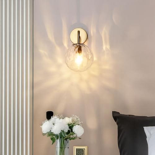 Luz de acento y aplique de pared con globo ámbar para pasillos oscuros 4