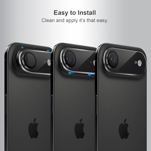 Image of SupCares Premium Camera Lens Protector Tempered Glass Compatible For iPhone Air or iPhone 17 Air With Installation Kit | Edge to Edge Coverage | Transparent | Pack of 2