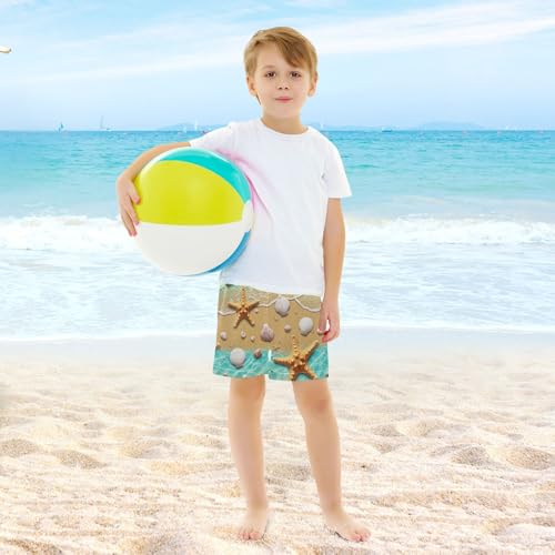 Boys' Board Shorts with Compression Liner Quick Dry Boys Swim Trunks Casual Shorts 4-13Y4
