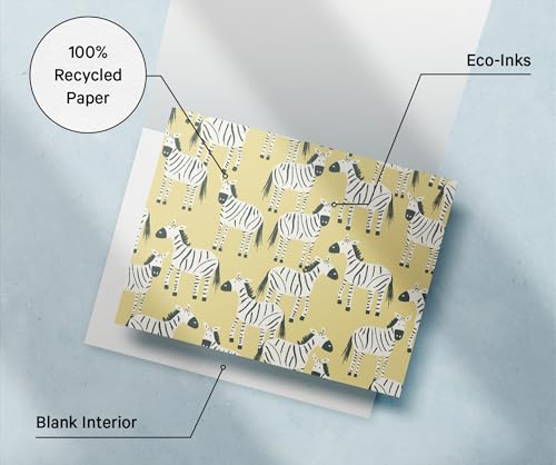Image of Twigs Paper - Assorted Animal Pattern Greeting Cards - Stationery Cards with Envelopes - Thank You Card - Blank Note Cards - Greeting Cards for All Occasions - Made in USA (5.5 x 4.25, Set of 12)