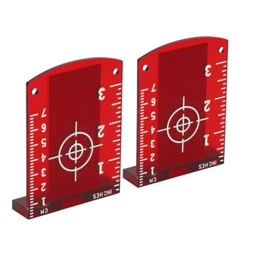 Uadme Laser Zieltafel, 2 Stück Magnetische Zielplatte aus ABS-Kunststoff, Laser Zielscheibe Karte für für Ausrichtungslaser Linienlaser Kreuzungslaser Lasermessgerät, Verbesserung der Sichtbarkeit