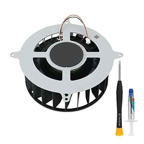 TOMSIN CPU-Kühler für PS5-Konsole, 12 V/2,4 A, 23 Flügel, interner Lüfter, 12047GA-12M-WB-01, Ersatz, Wärmeableitung und Geräuschunterdrückung Cover