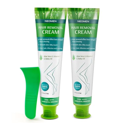 Hair-Removal-Cream-for-Men-Women-Painless-Depilatory-for-Sensitive-Skin-Intimate-Areas-Moisturizing-with-Aloe-Vera-Vitamin-E-Safe-for-Face-Underarms-Bikini-Arms-37-Fl-Oz-Pack-of-2 Hair Removal Cream for Men & Women: Painless Depilatory for Sensitive Skin & Intimate Areas, Moisturizing with Aloe Vera & Vitamin E, Safe for Face, Underarms, Bikini, Arms (3.7 Fl Oz (Pack of 2)) - Image 1