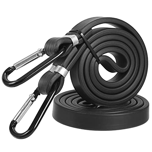 Pulpos Elasticos Transporte con Mosquetón, 2pcs 100cm Cuerda Elastica con Ganchos, UNOLIGA Tensores Elasticos para Lona de Piscina, Moto, Portabicis Coche, Equipaje (Versión Reforzada 1.1.2023)