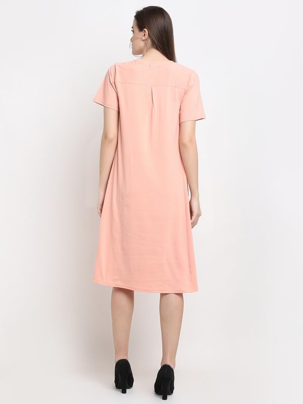 Image of Women's A-Line Cotton Midi Dress