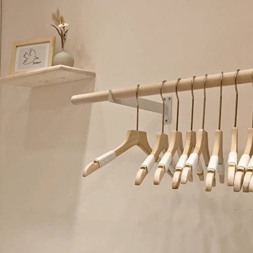 Expositor de ropa de madera maciza de pared perchero comercial industrial 4