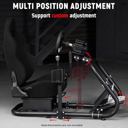 Image of Dardoo Racing Simulator Cockpit Frame with Black Seat for 12Nm Direct Drive