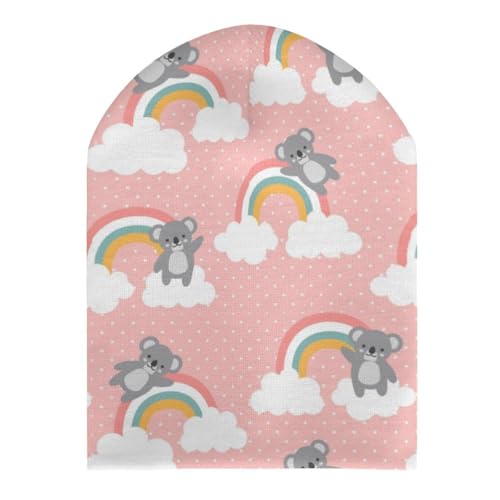 Cute Koala and Rainbow Kids Beanie Hat for for Girls Boys Children Cap Winter Knitted Chemo Cancer Headwear Accessories Gifts Decoration3