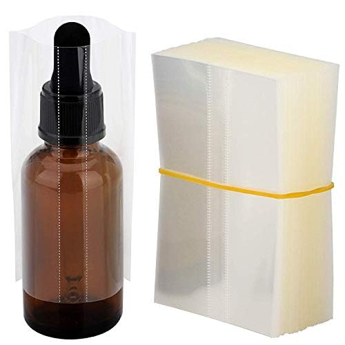 Image of Large Quantity 1oz Glass Bottle Shrink Bands Clear PVC Heat Shrink Wrap Sealer for 30ml Bottles Perforated Custom Bulk Purchase