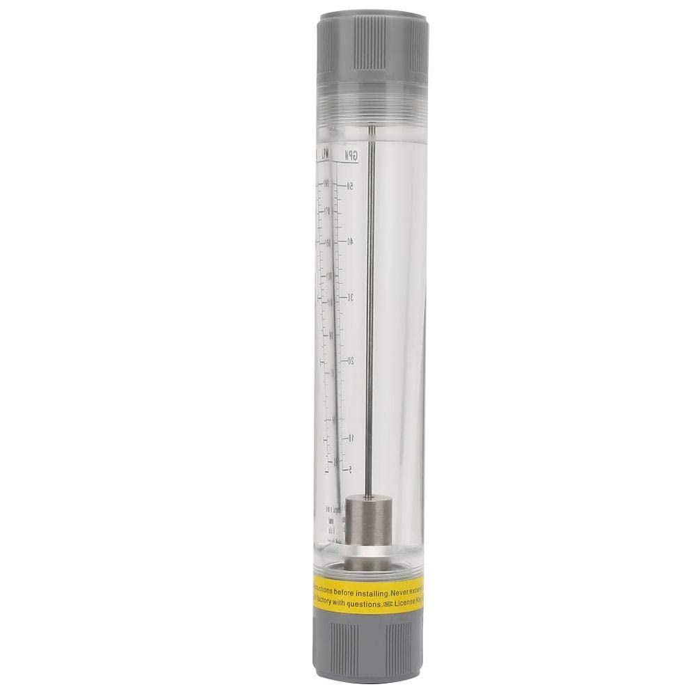 Medidor de flujo de agua de 4-40 LPM Caudalímetro líquido plexiglás acrílico tipo tubo cilíndrico para medir medio líquido, 1 pulgada hembra
