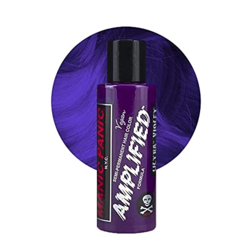 Manic Panic Ultra Violet Amplified Creme, Vegan, Cruelty Free, Purple Semi Permanent Hair Dye 118ml